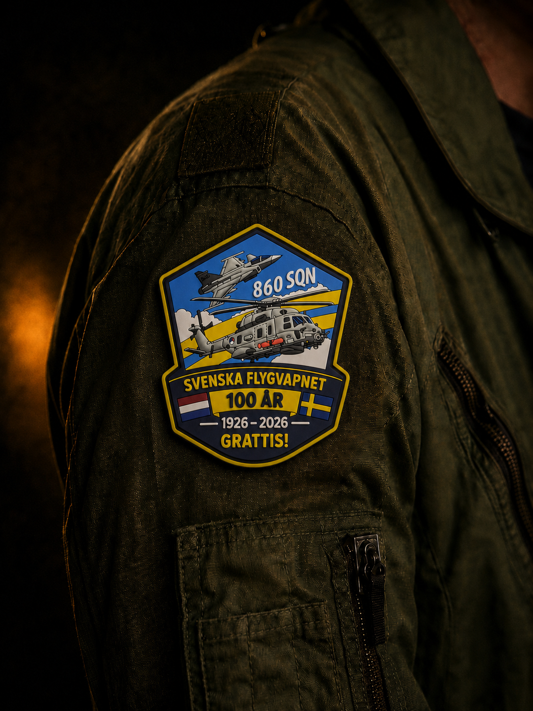 860SQN Sweden 100 Year Patch PVC